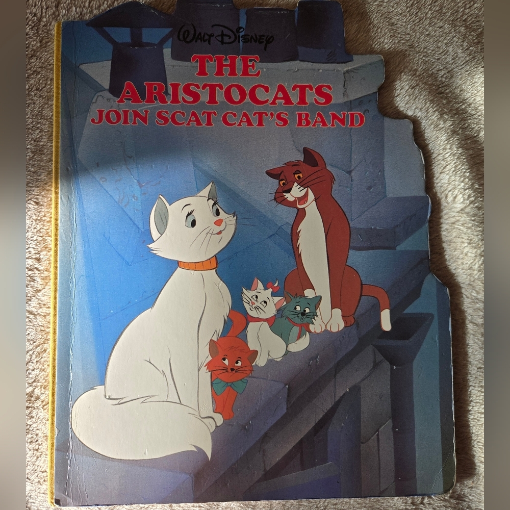 Disney The Aristocats Join Scat Cat's Band Book - Blue, White, Brown